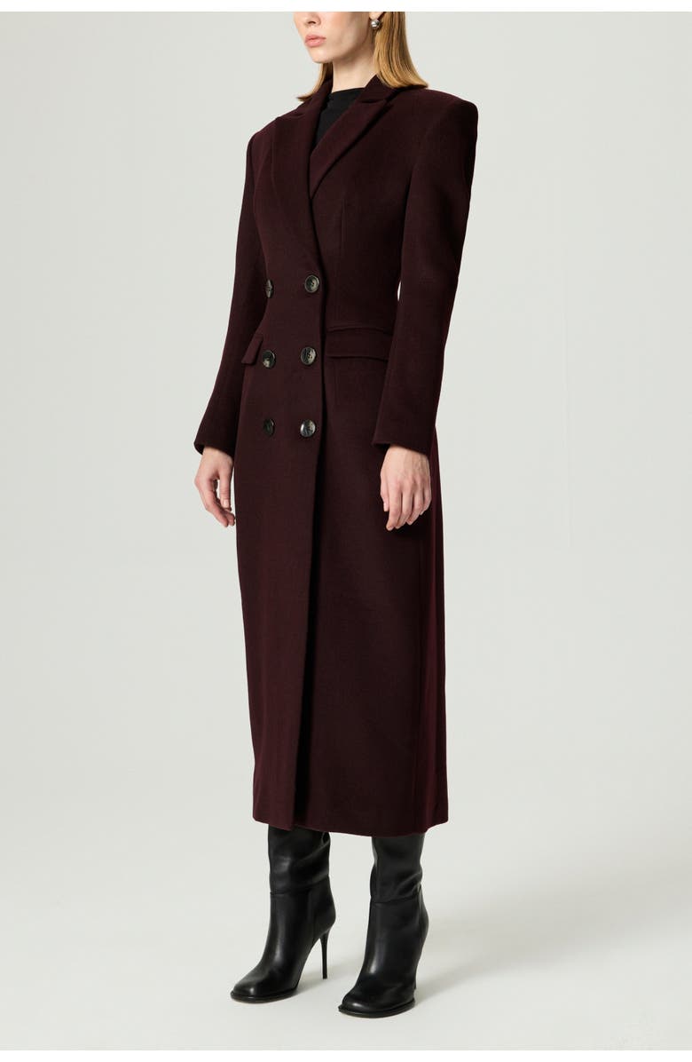 Nocturne Tailored Double-Breasted Maxi Coat, Alternate, color,