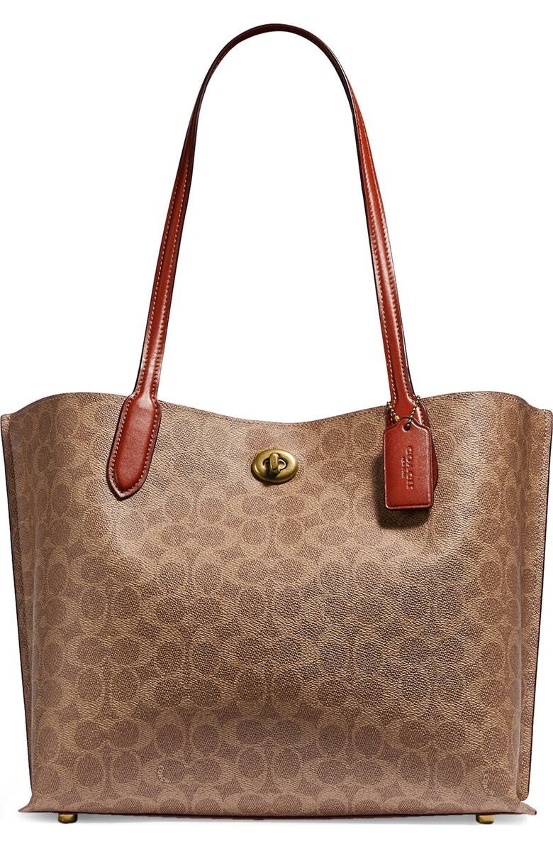 COACH Willow Signature Canvas Tote Bag, Main, color,
