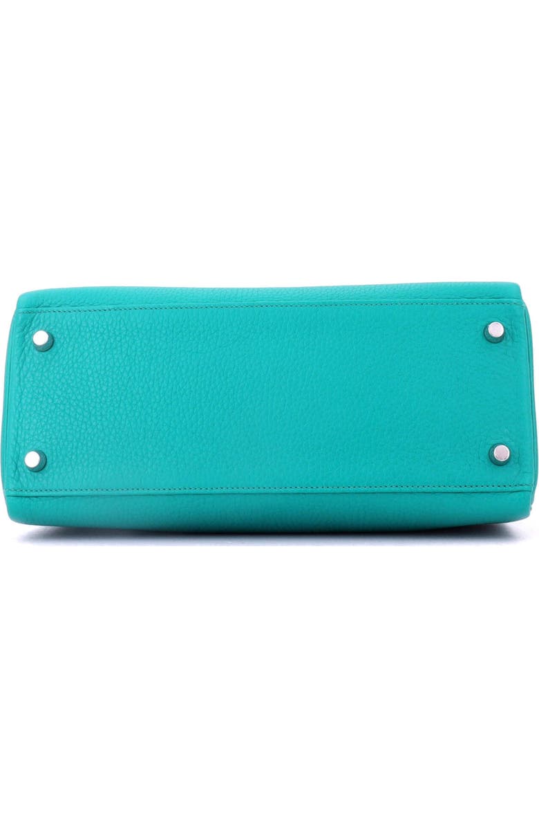 Pre-Owned Hermes Kelly Handbag Blue Clemence with Palladium Hardware 28, Alternate, color, Bleu Paon