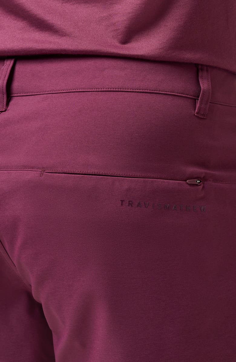 TravisMathew Sport Mode Twill Shorts, Alternate, color, Mauve Wine