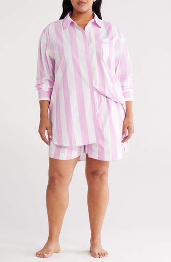Nordstrom Oversize Stripe Cotton Short Pajamas