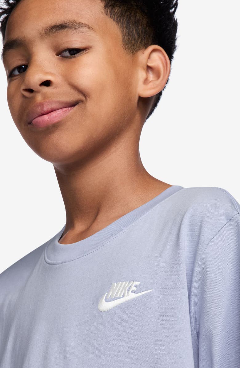 Nike Kids' Sportswear Futura Embroidered T-Shirt, Alternate, color, Ghost