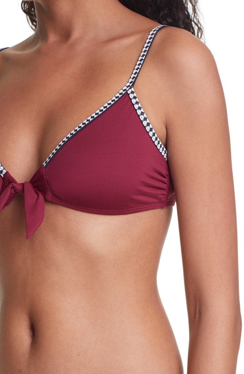 lemlem Lena Tie Front Bikini Top, Alternate, color,