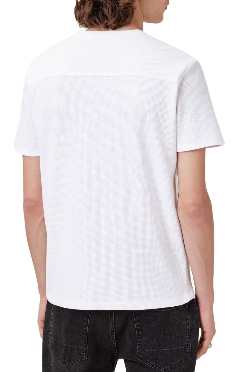 AllSaints Ellis Waffle Knit Cotton T-Shirt, Alternate, color, Chalk White