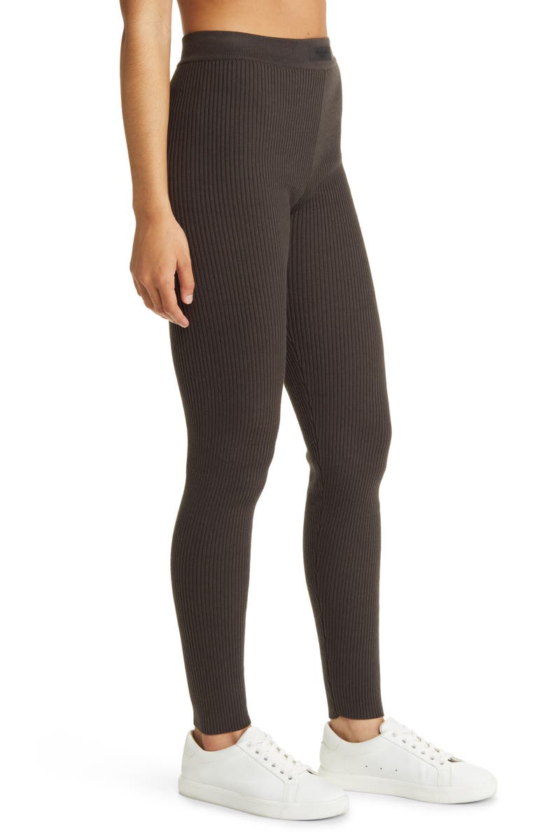 Fear of God Essentials Cotton Blend Rib Leggings, Alternate, color, 