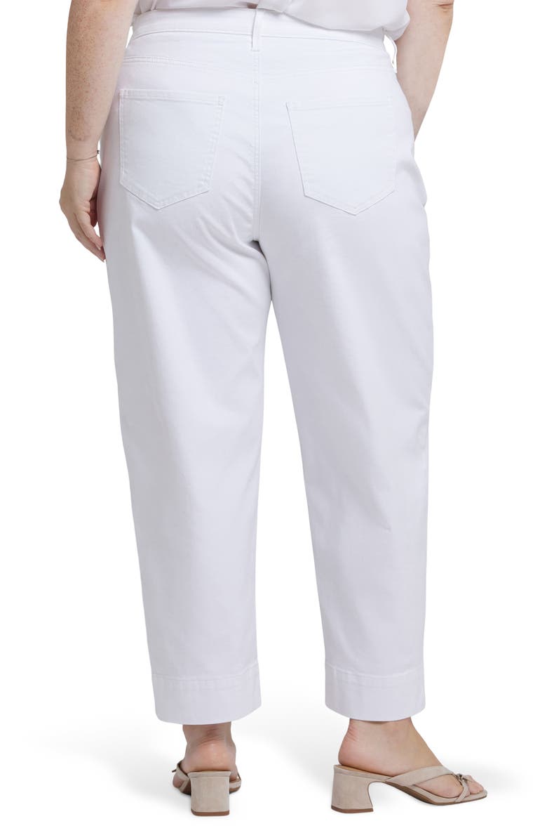 NYDJ Pleated High Waist Ankle Balloon Jeans, Alternate, color, Optic White