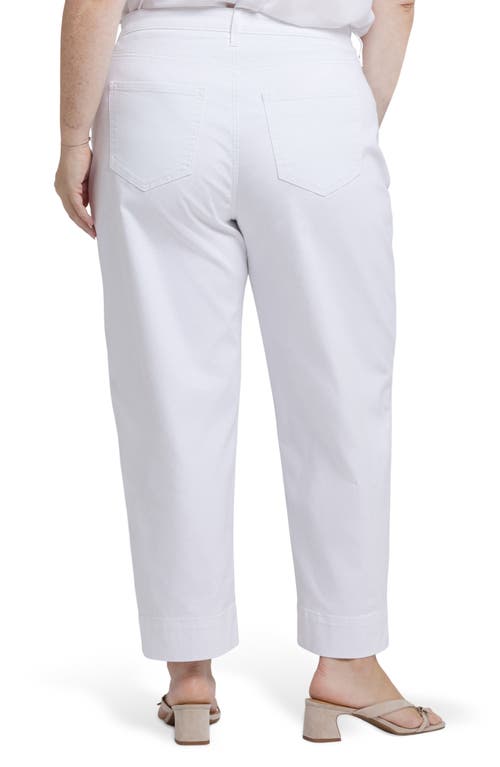 Nydj Pleated High Waist Ankle Balloon Jeans In Optic White