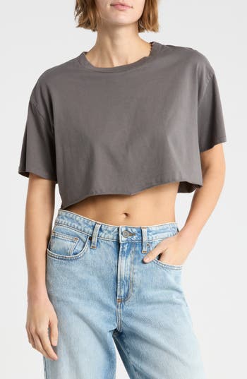 Elwood Organic Cotton Oversize Baby T-shirt In Vintage Grey