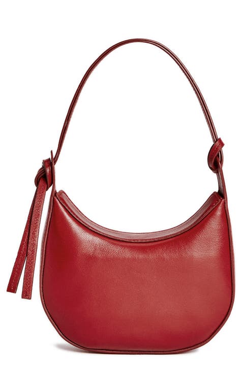 Red leather bag hot