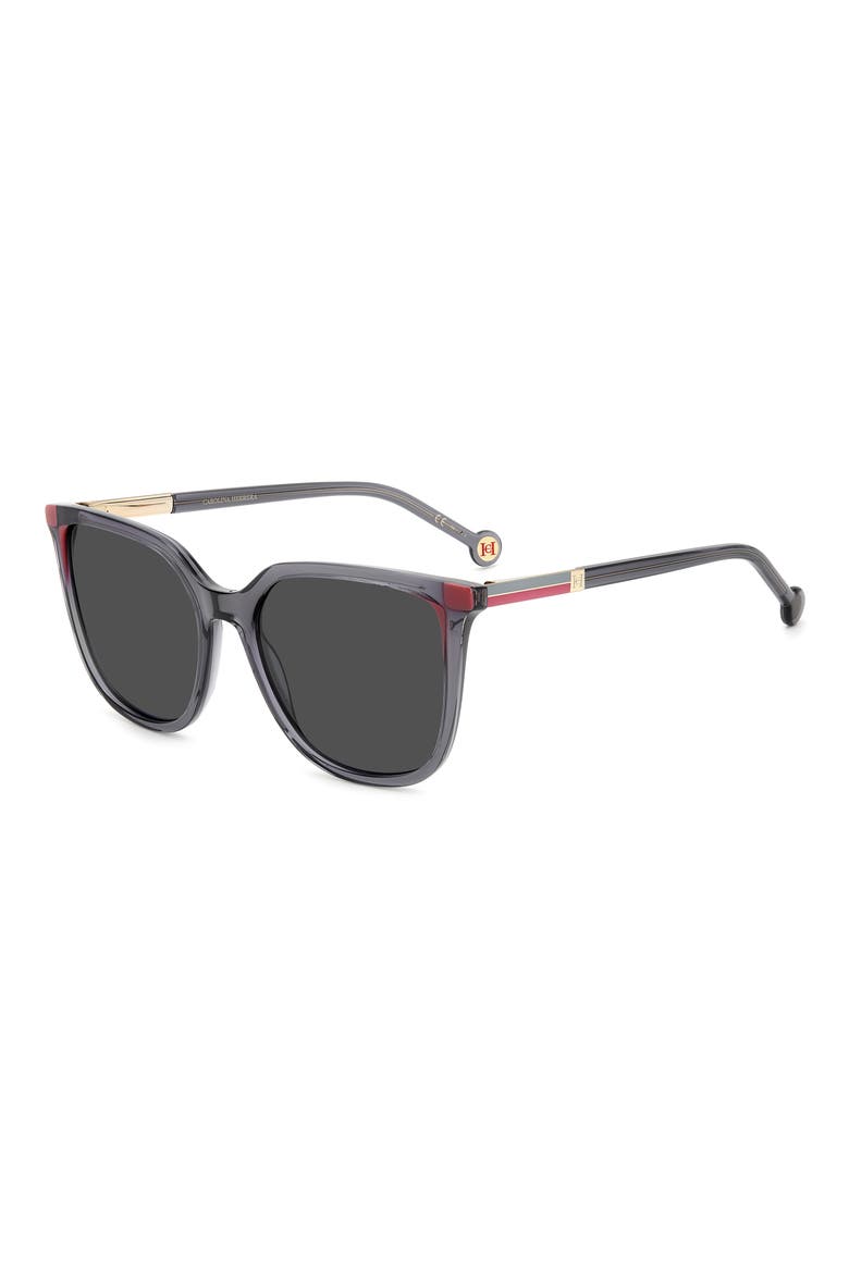 54mm Rectangular Sunglasses, Alternate, color, GREY PINK/ GREY