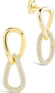 Sterling Forever Taissa Cubic Zirconia Chain Drop Earrings