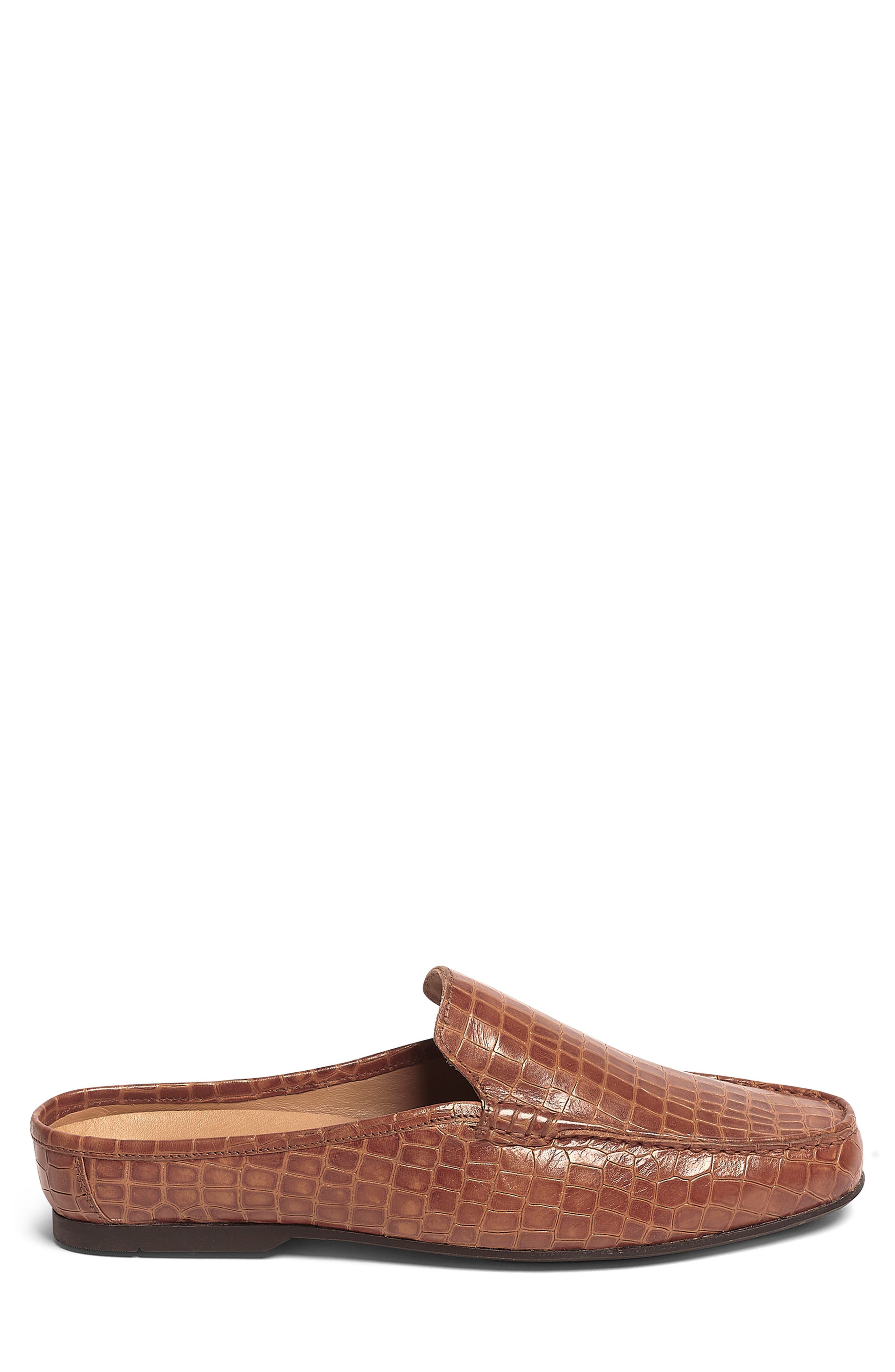CARLOS SANTANA Hades Croc Embossed Leather Mule, Alternate, color, Tan