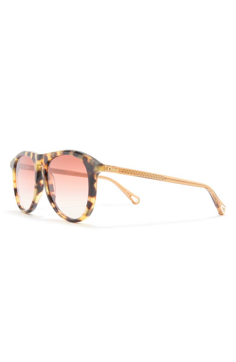 Chloé 56mm Aviator Sunglasses, Alternate, color, 