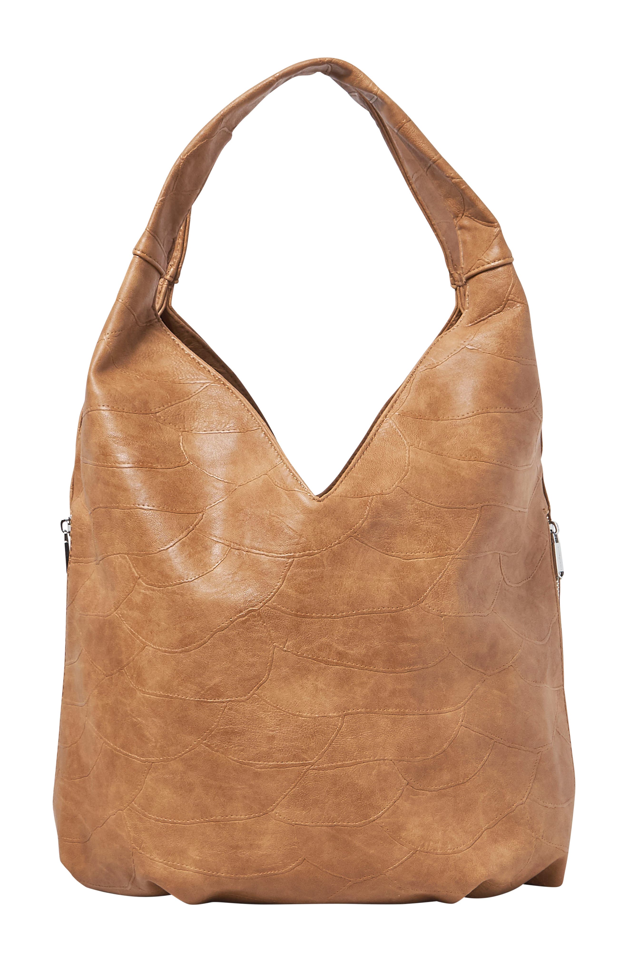 Tenderness Vegan Leather Hobo, Main, color, TAN