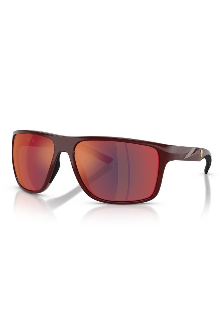 63mm Pillow Sunglasses, Alternate, color, BORDEAUX