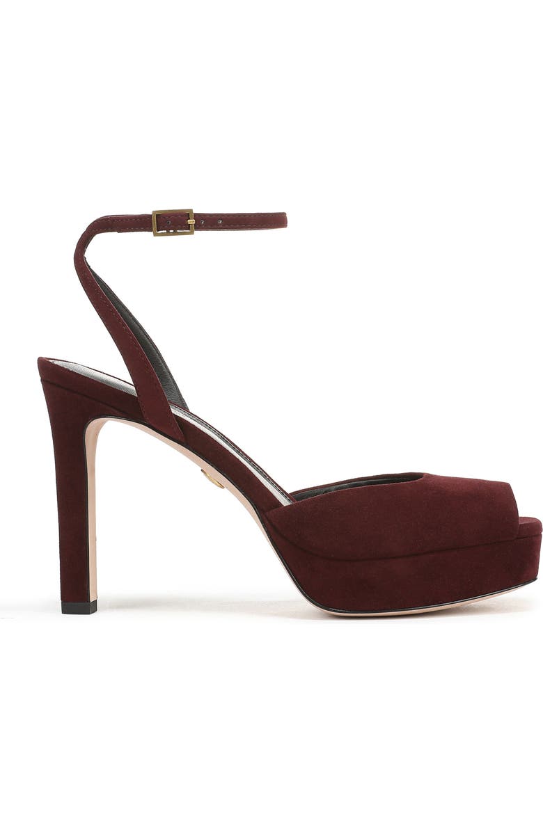 Veronica Beard Brianne Ankle Strap Platform Sandal, Alternate, color, Raisin