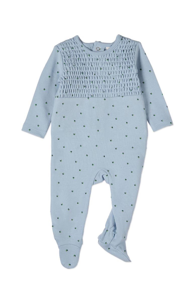 MiniMoi Blueberries Cotton Footie, Main, color, Blue