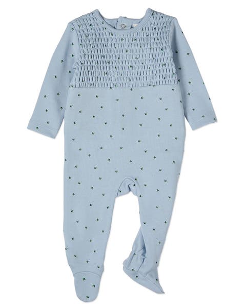 Blueberries Cotton Footie