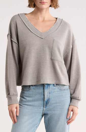 Lush V-Neck Long Sleeve Top