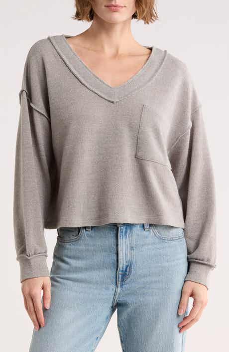 Lush V-Neck Long Sleeve Top