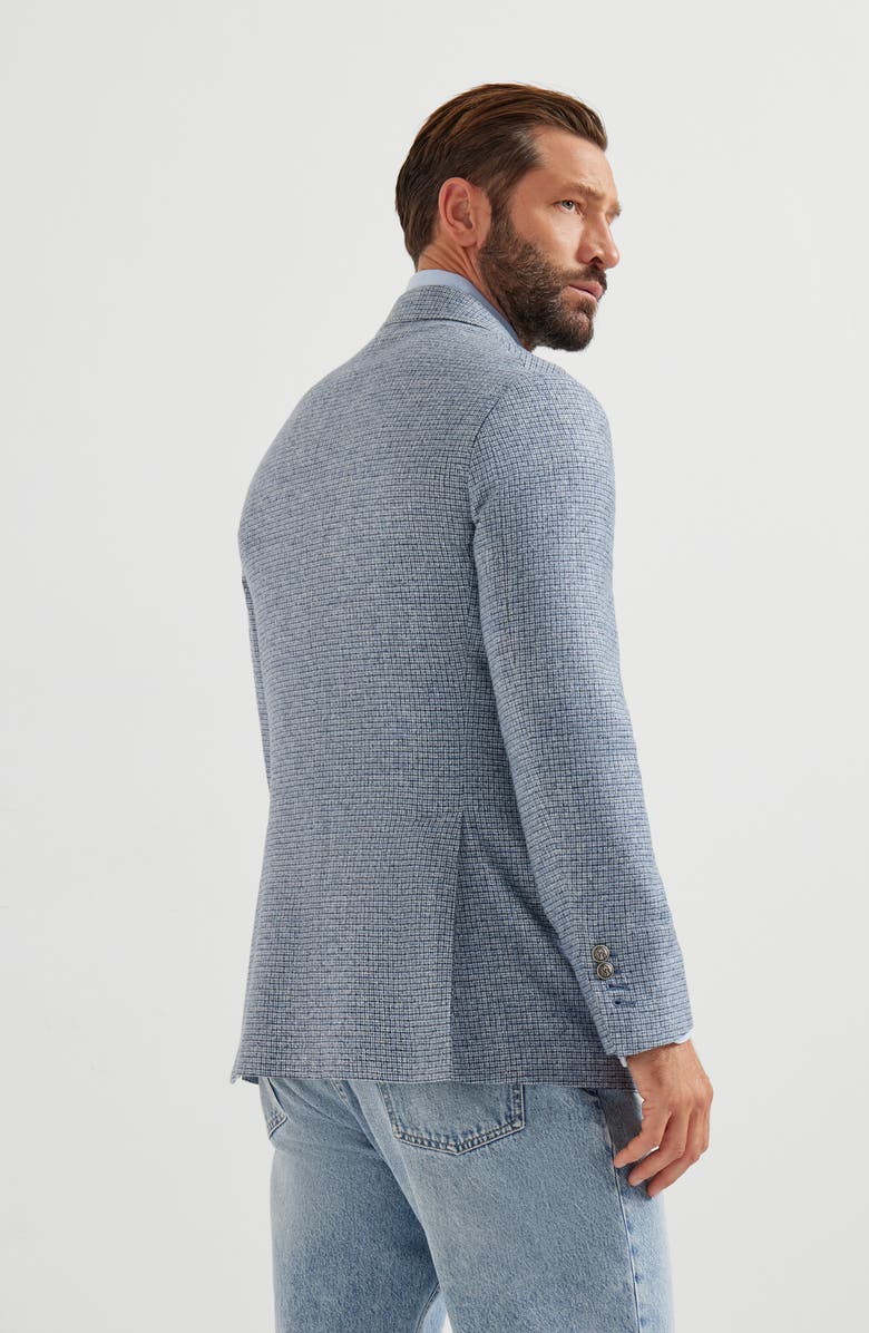 Brunello Cucinelli Check deconstructed blazer, Alternate, color, Denim