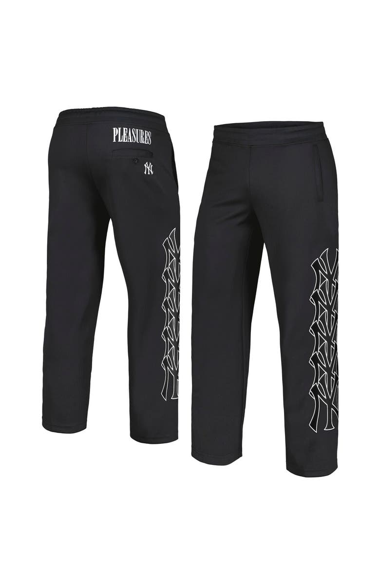 PLEASURES Men's PLEASURES Black New York Yankees Pitcher Track Pants, Main, color, Black