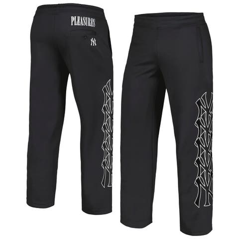 Men's PLEASURES Black New York Yankees Pitcher Track Pants