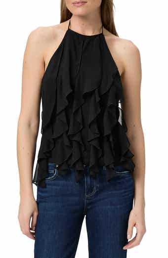 PAIGE Ciao Ruffle Halter Top