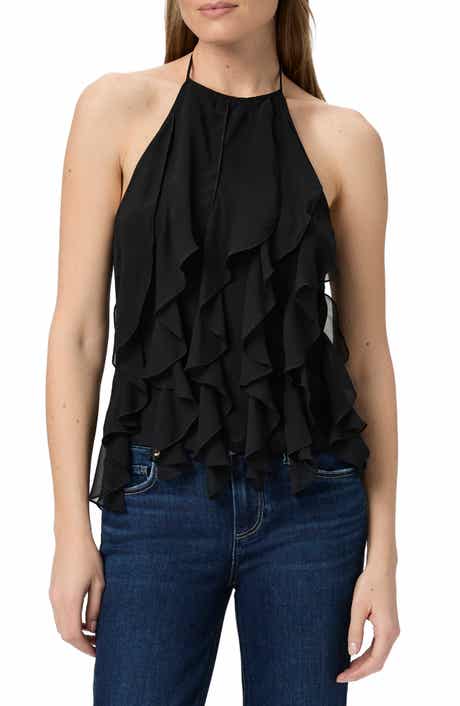 PAIGE Ciao Ruffle Halter Top