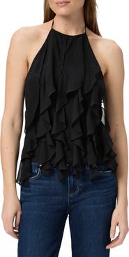 PAIGE Ciao Ruffle Halter Top