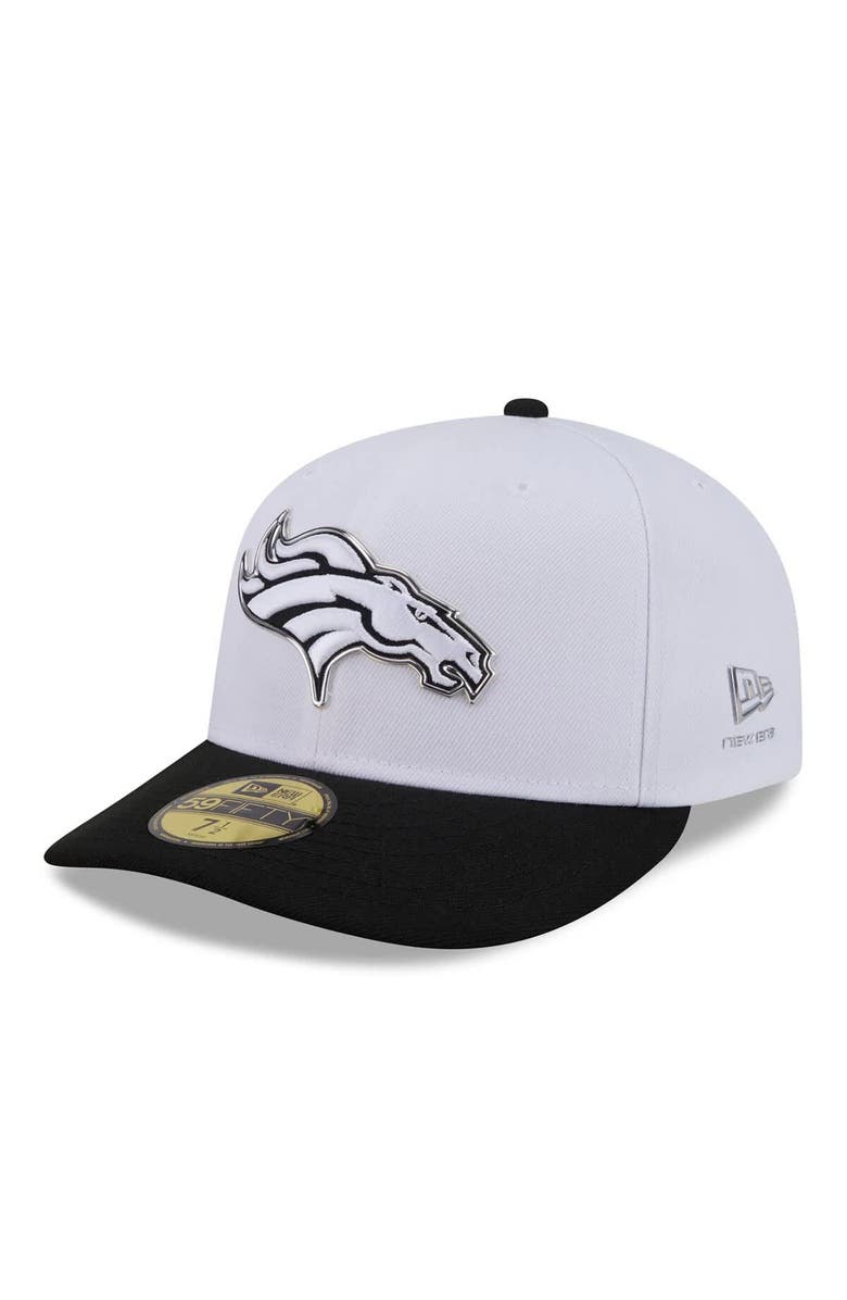 New Era Men's New Era  White/Black Denver Broncos 2026 NFL Draft Pre-Curved 59FIFTY Fitted Hat, Main, color, White