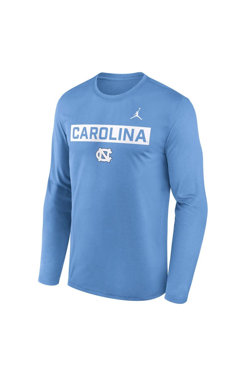 Jordan Brand Men's Jordan Brand Light Blue North Carolina Tar Heels Primetime Campus 2-Hit Legend Dri-FIT Long Sleeve T-Shirt, Alternate, color, Light Blue