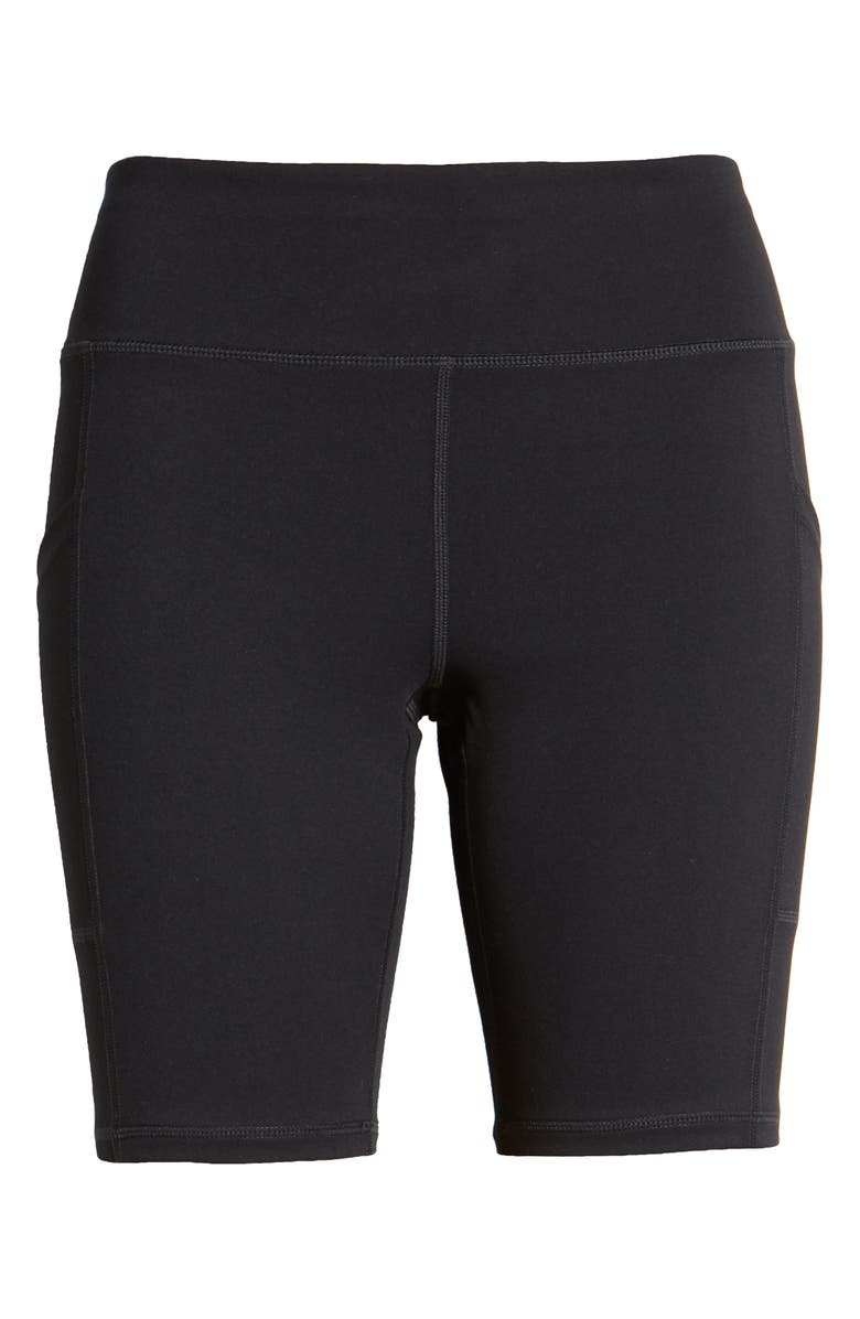 Hue Women's Active Pep Talking Pocket Performance Bike Shorts, Alternate, color, Black