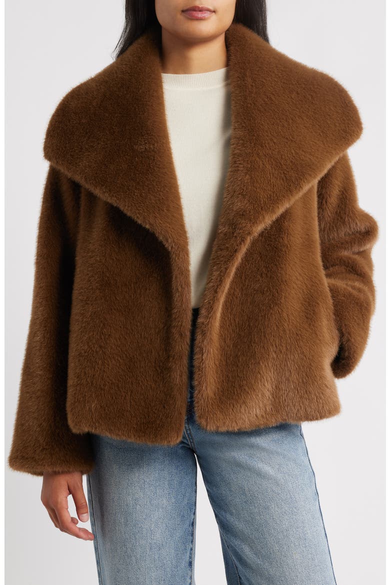 Faux Fur Jacket, Alternate, color, MINK