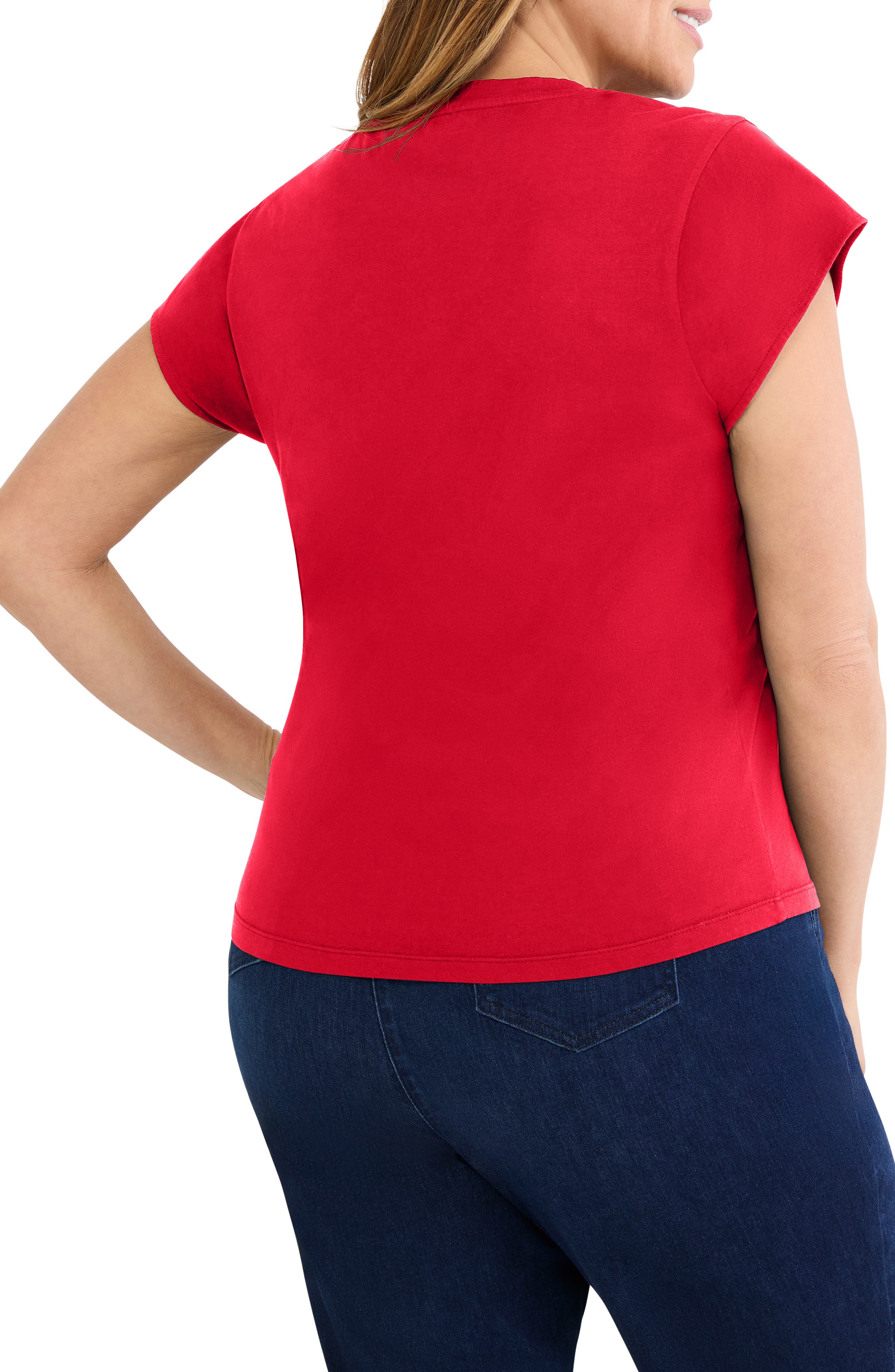 Cap Sleeve Cotton T-Shirt - image 4