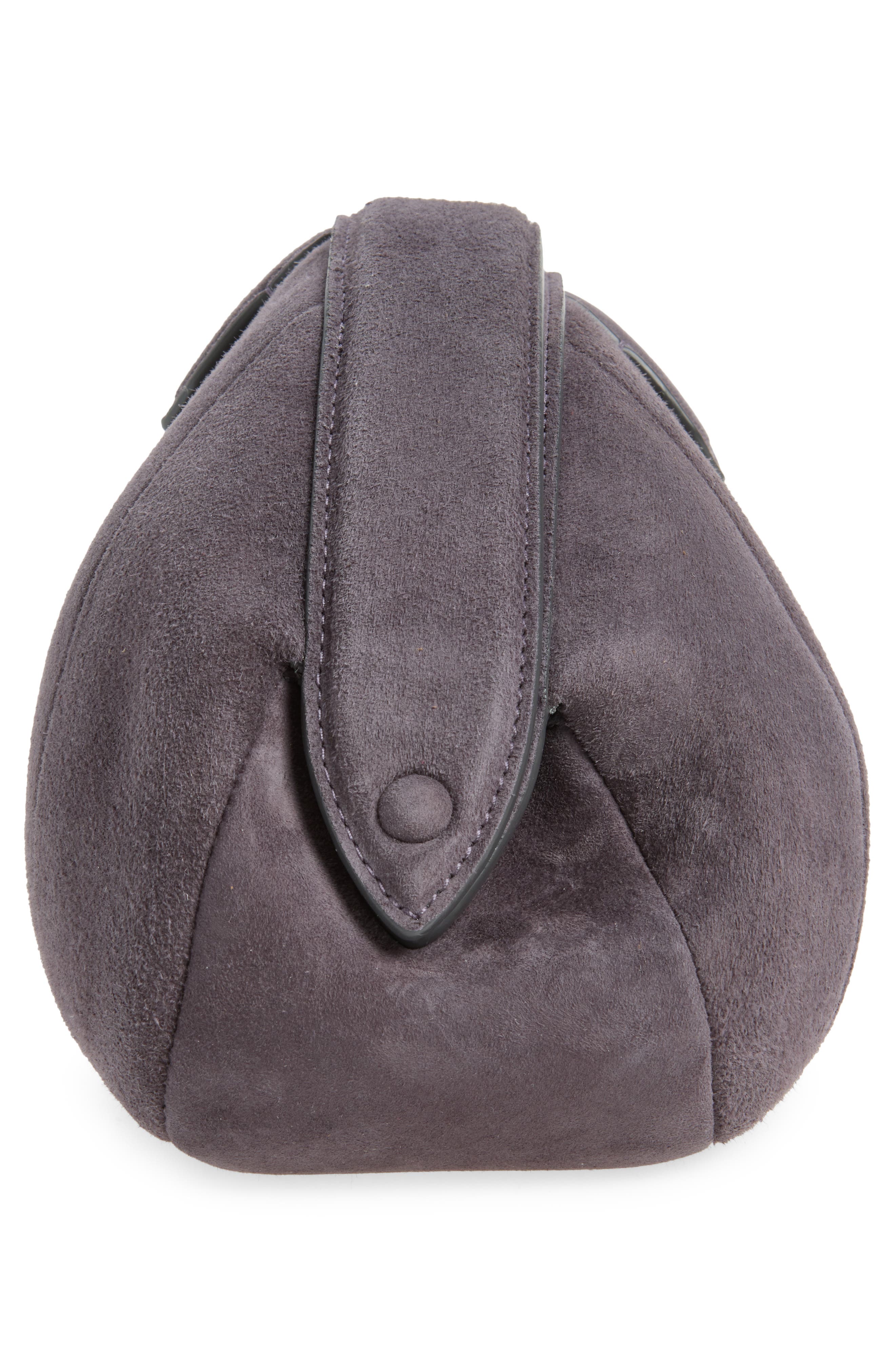 Small Purse Suede Clutch, Alternate, color, GRIS VIOLET U16
