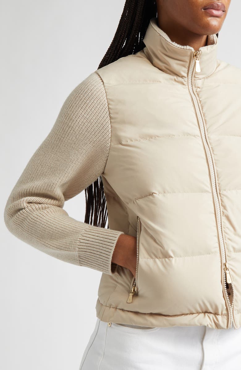 Eleventy Diamond Quilted Down Jacket, Alternate, color, 02 Sand