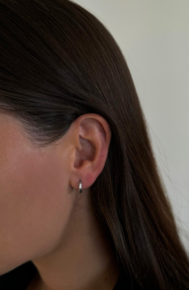 Freya Rose Silver Huggies Earrings, Alternate, color,