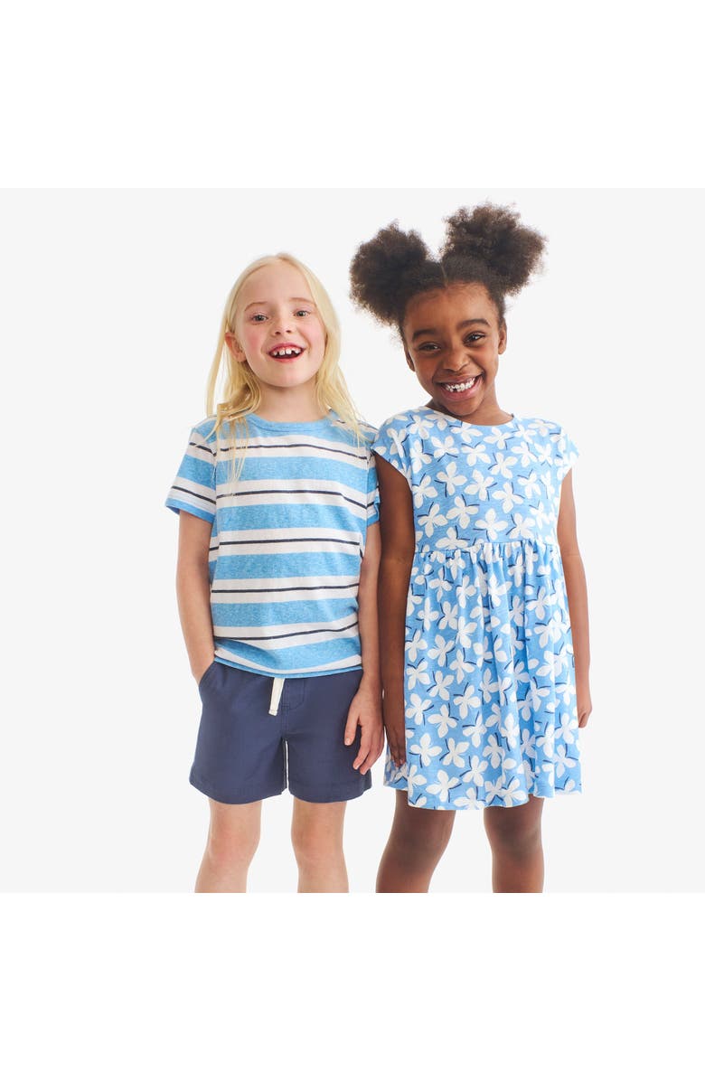 Primary Kids Backyard Dress In Cornflower Butterflies, Alternate, color, Cornflower Butterflies