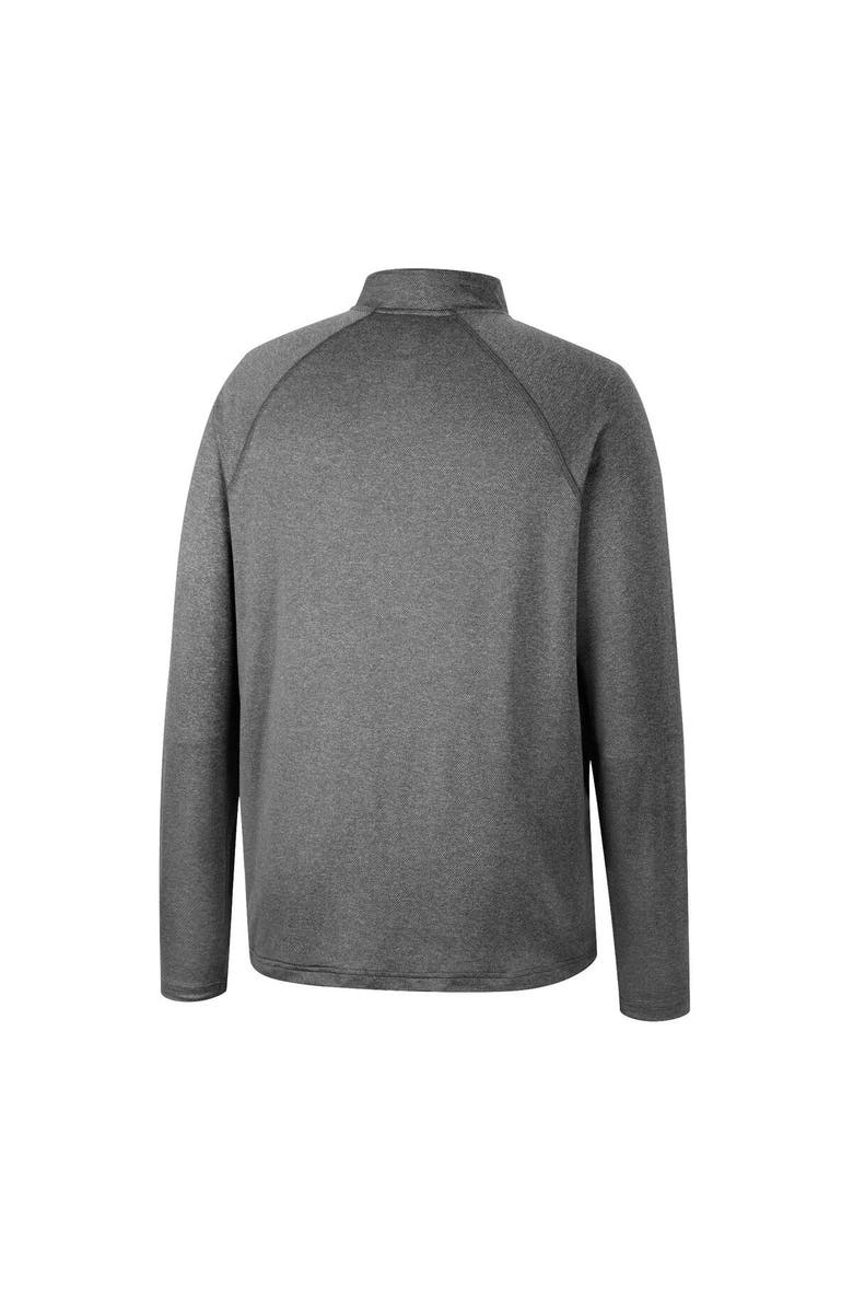 COLOSSEUM Men's Colosseum Heathered Gray LSU Tigers Earth First Raglan Quarter-Zip Windshirt, Alternate, color, 