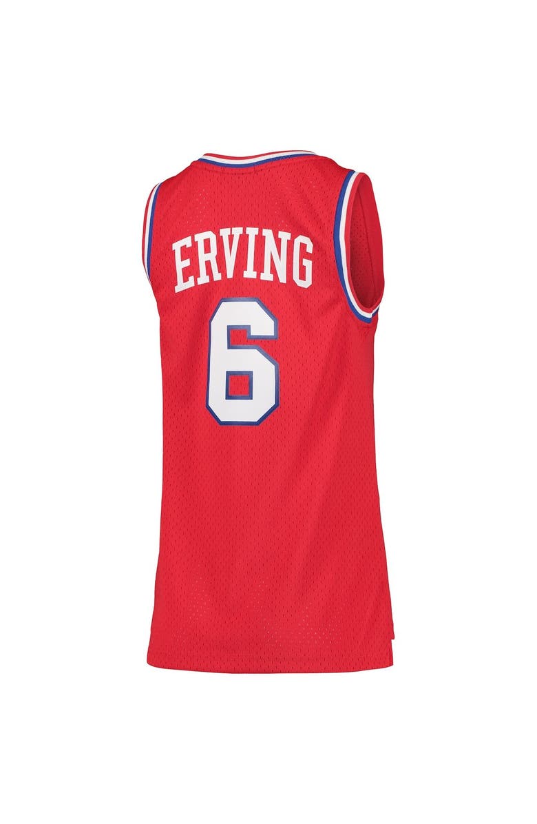 Mitchell & Ness Women's Mitchell & Ness Julius Erving Red Philadelphia 76ers 1982-83 Hardwood Classics Swingman Jersey, Alternate, color, 
