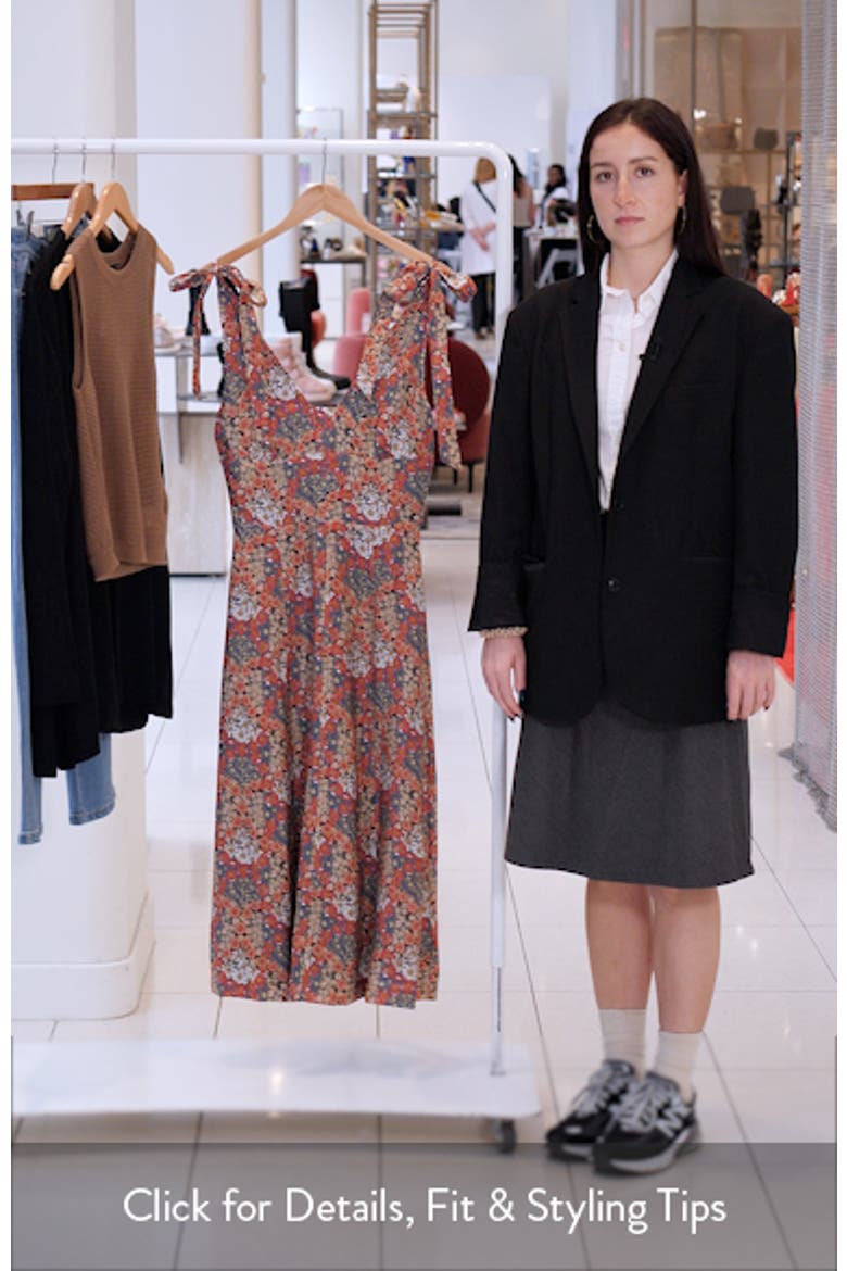 Swindon Floral Tie Strap A-Line Midi Dress video