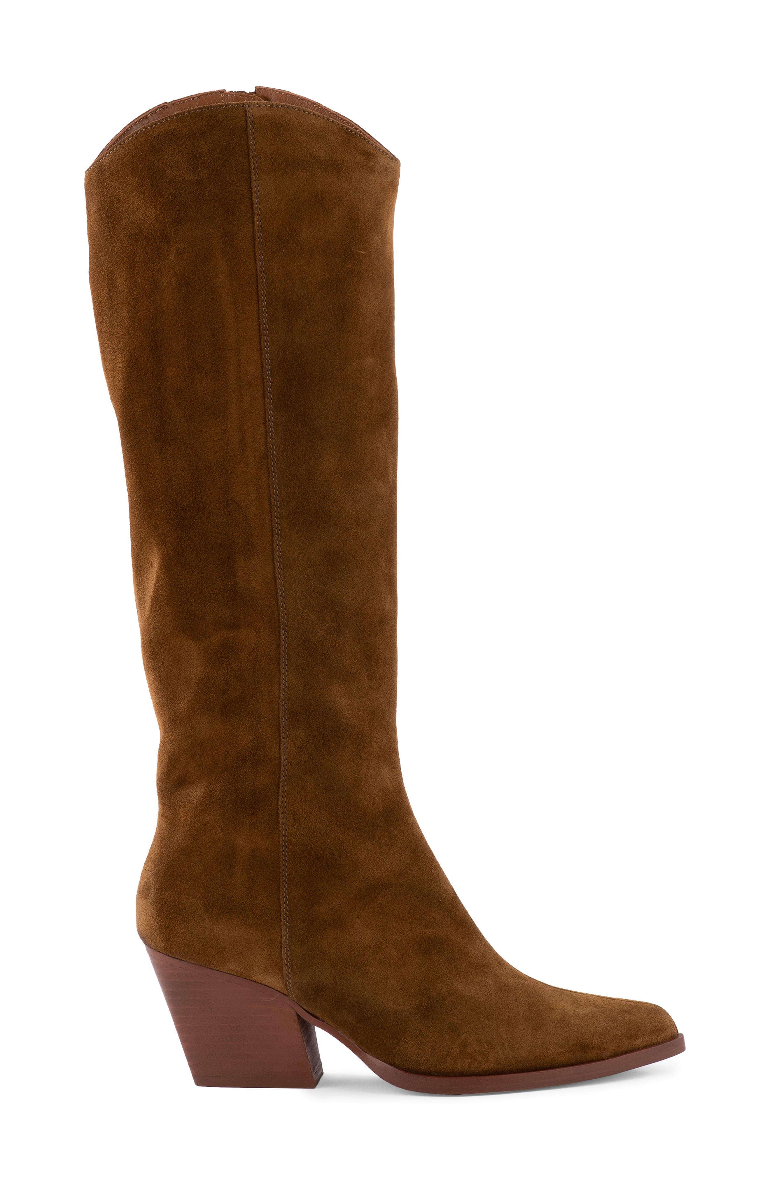 Begging You Pointed Toe Boot, Alternate, color, COGNAC