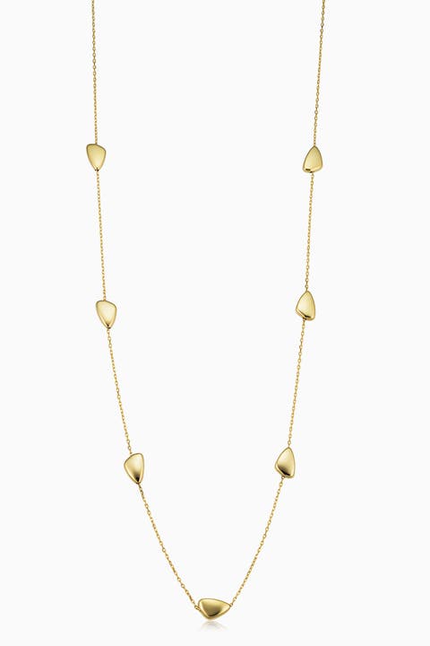 14K Yellow Gold Seaside Station Necklace