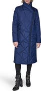 KARL LAGERFELD PARIS Quilted Asymmetric Midi Coat