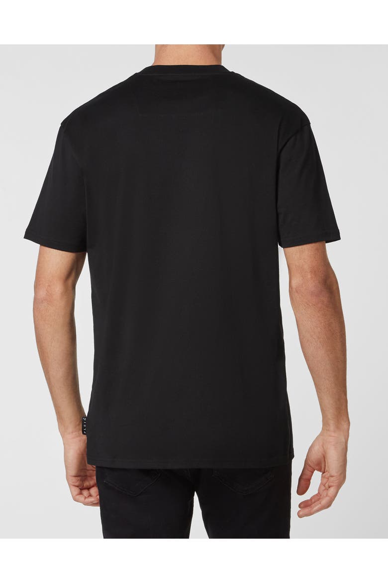 T-Shirt Round Neck Skull Men, Alternate, color, black