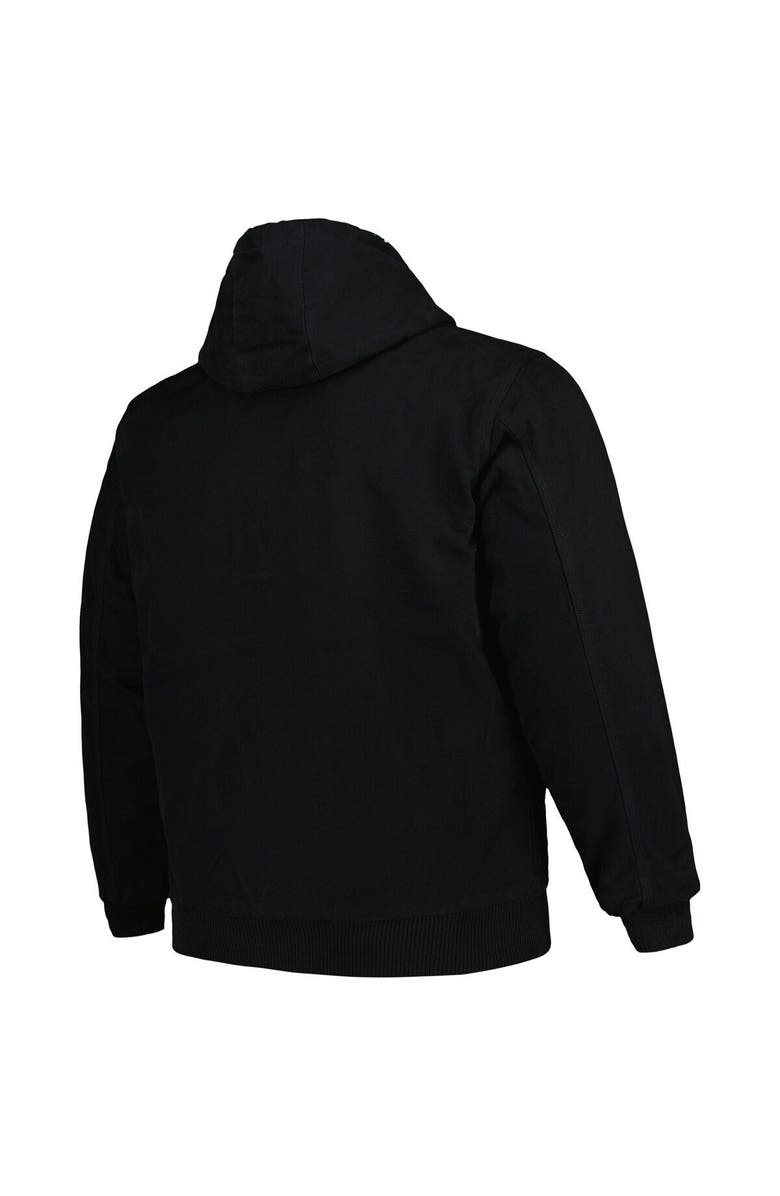 DUNBROOKE Men's Dunbrooke Black Tampa Bay Buccaneers Big & Tall Dakota Canvas Hoodie Full-Zip Jacket, Alternate, color, Black