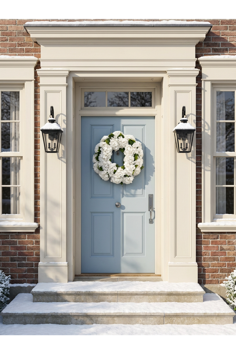 Lydia Year Round Wreath, Alternate, color, Snow