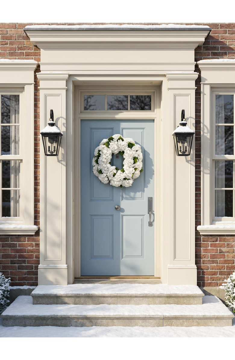 CocoBella Lydia Year Round Wreath, Alternate, color, Snow