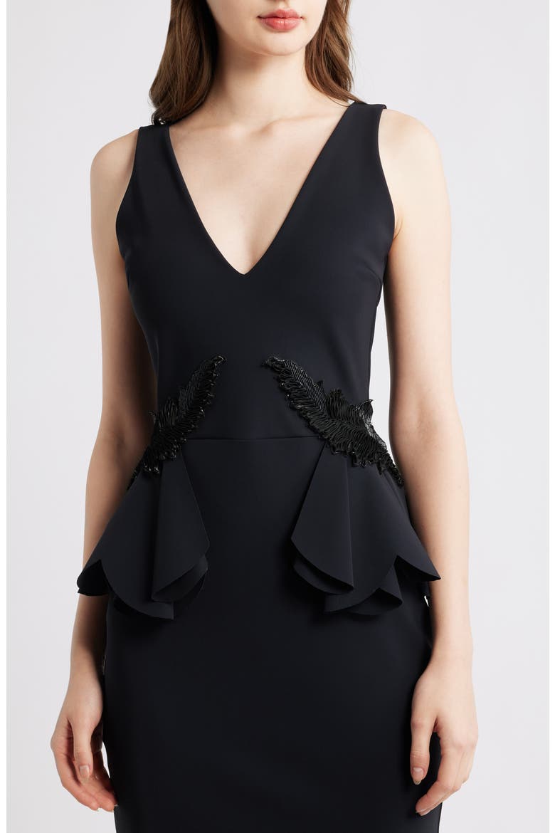 Nawa Sleeveless Mermaid Gown, Alternate, color, BLACK